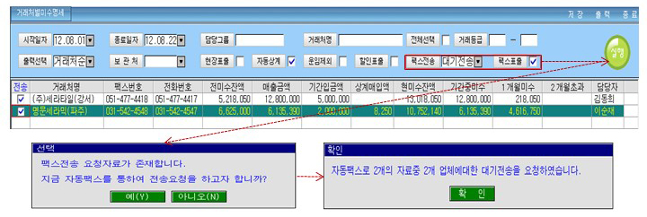 전자팩스 일괄 전송 방식