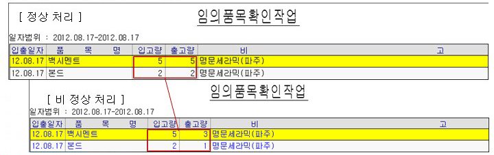 사입 품목 출고 처리 방법 2