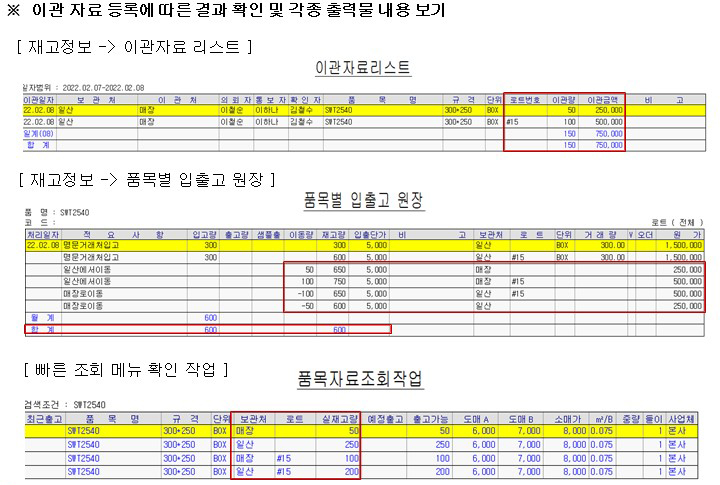 이관 업무 보관처 별 이관자료처리 방법 4